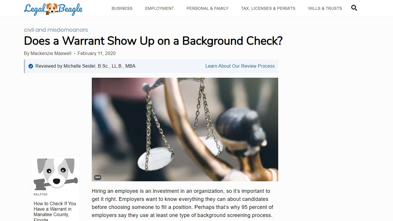Does a Warrant Show Up on a Background Check? | Legal Beagle